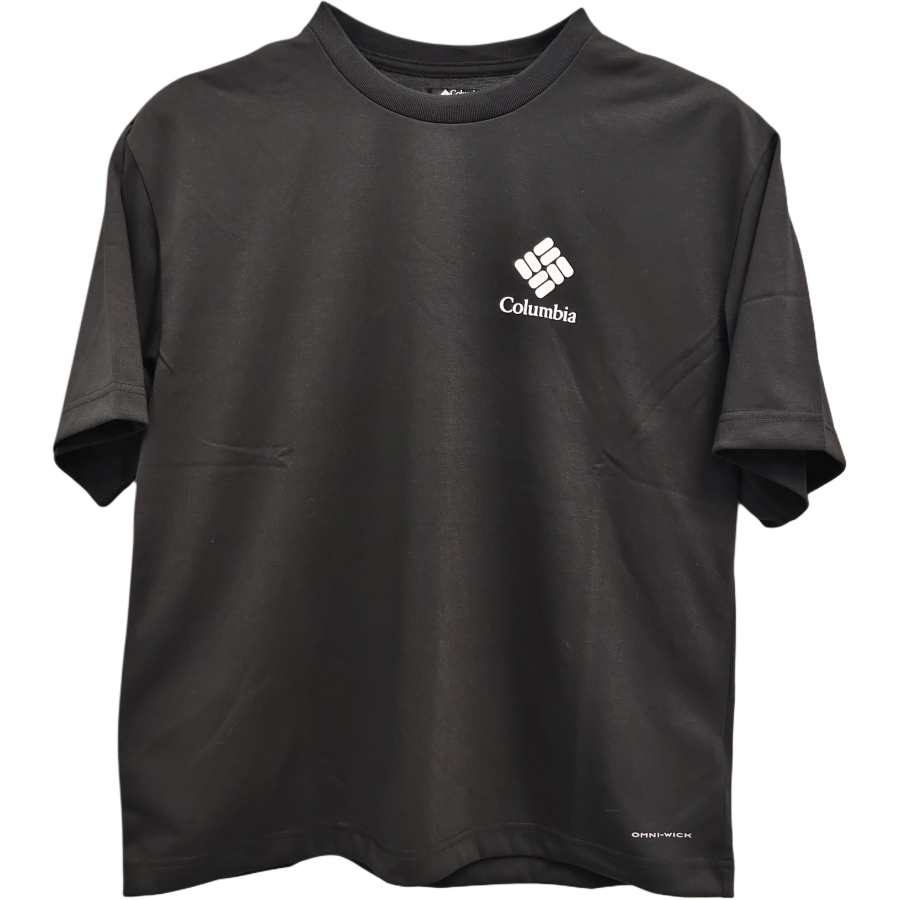 Columbia T Shirts Men's Black Crew Neck Moderate Straight Fit