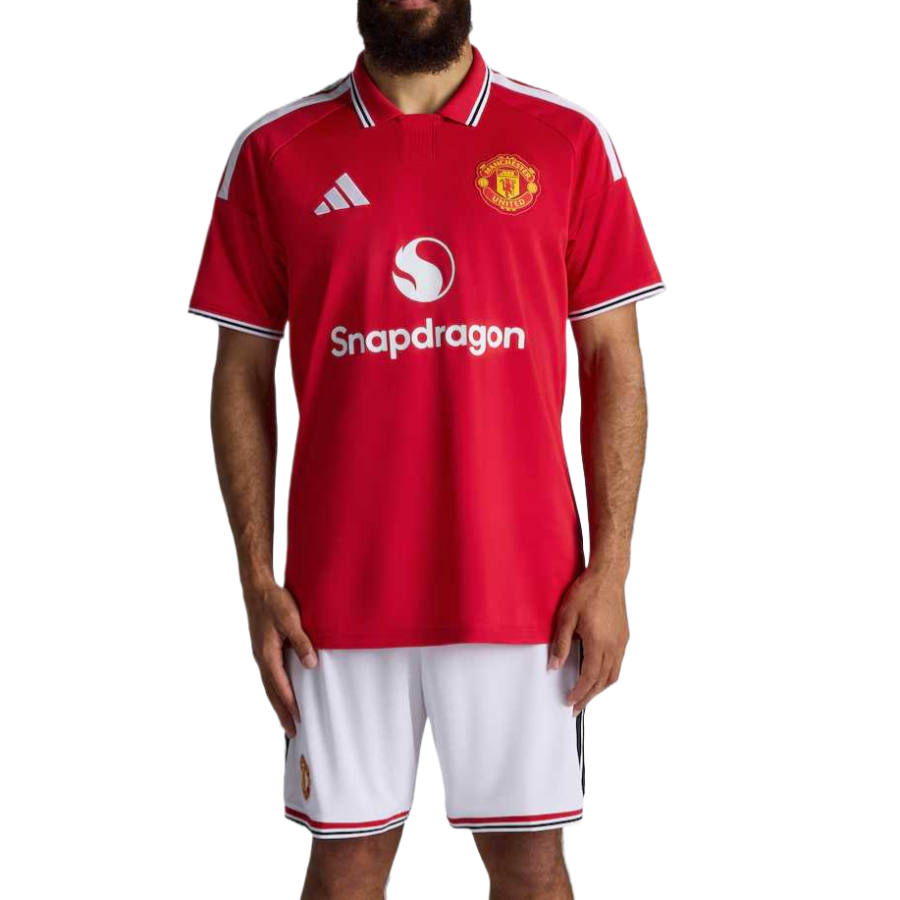 Adidas Adidas Manchester United Soccer Jerseys Men's Manchester United Red Lapel Moderate