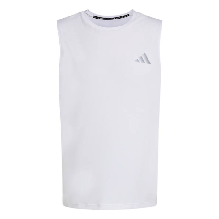 Adidas Adidas Running Tank Tops Men's White Crew Neck Moderate