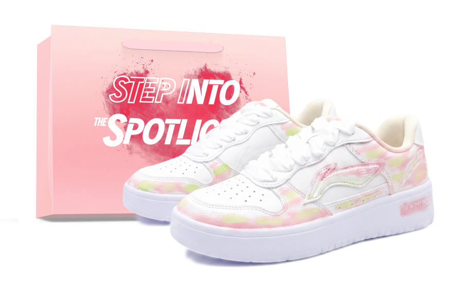 Li-Ning Li Ning Floating Boat Skateboard Shoes Women's Low Top Pink