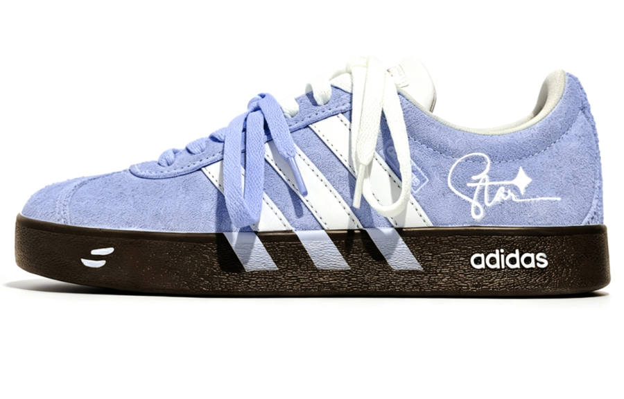 Adidas Adidas Vl Court Classic German Army Trainers Unisex Low Top Purple