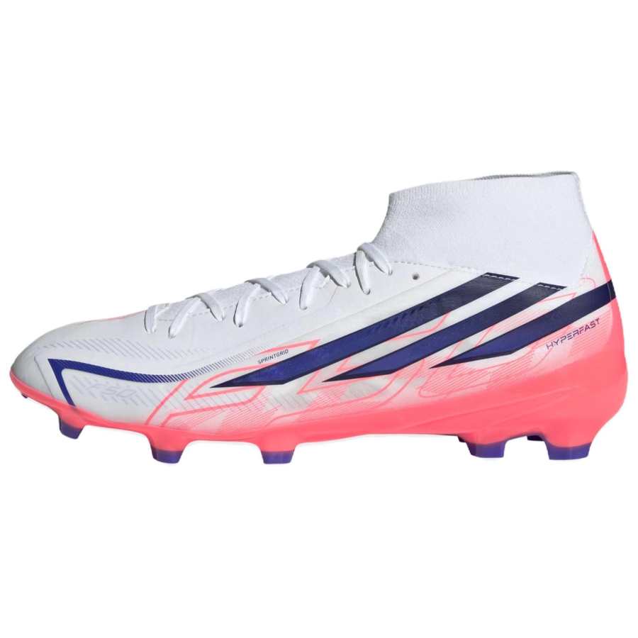 Adidas Adidas F50 Soccer Shoes Unisex Mid Top Cloud White/Sun Purple/Sun Turbo