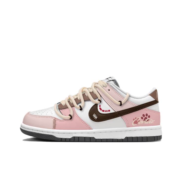 Nike Nike Dunk Skateboard Shoes Unisex Low Top Pink/Beige