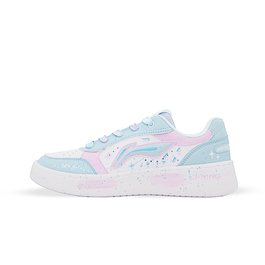 Li-Ning Li Ning Sycee Pure Skateboard Shoes Women's Low Top Blue Pink