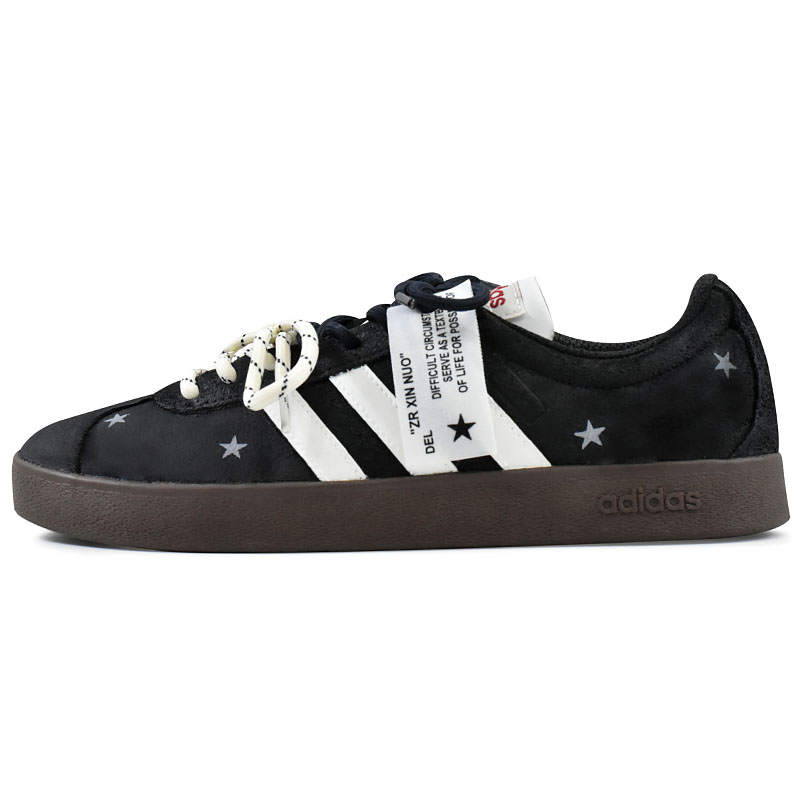 Adidas Adidas VL COURT 2.0 Skateboard Shoes Unisex Low Top Black, White