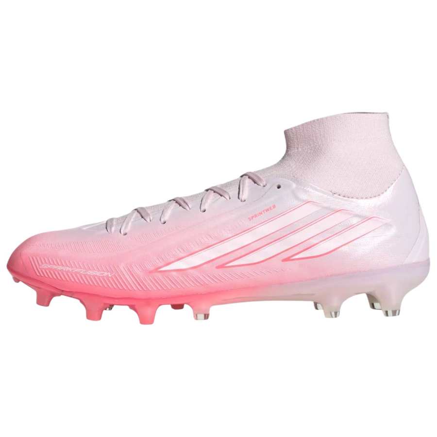 Adidas Adidas F50 Sparkfusion Soccer Shoes Women's Mid Top Solar Turbo/Cloud White/Distilled Pink