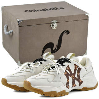 MLB Big Ball Chunky Sneakers Unisex Low Top Brown, Beige