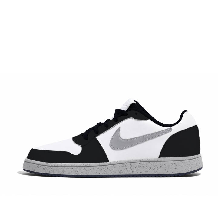 Nike Nike EBERNON Skateboard Shoes Men's Low Top White Black Gray Ink Wash Ink Splatter Colorway