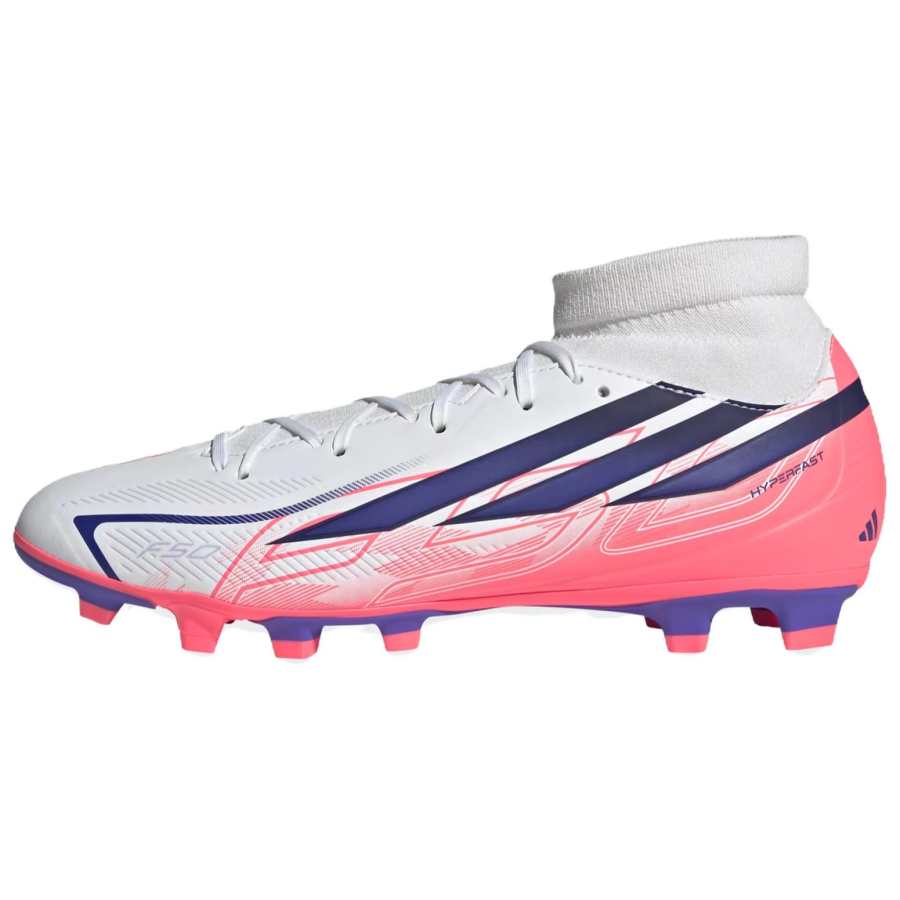 Adidas Adidas F50 Soccer Shoes Unisex Mid Top Cloud White/Sun Purple/Sun Turbo