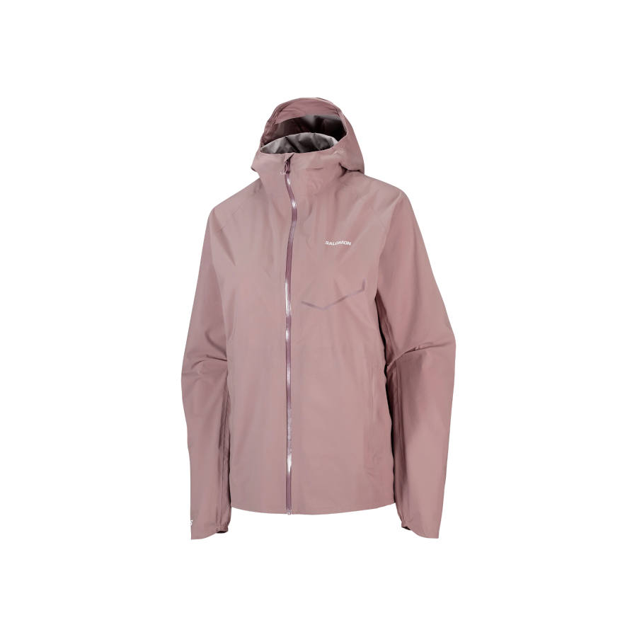 SALOMON Running Jackets Women's Antler Brown Hooded Non Detachable Moderate