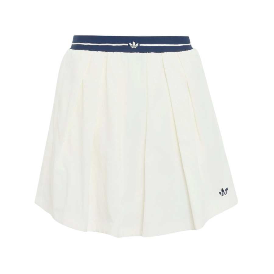 Adidas Originals Casual Short Skirts Women's Jade White Moderate Short Skirt Pleated Skirt