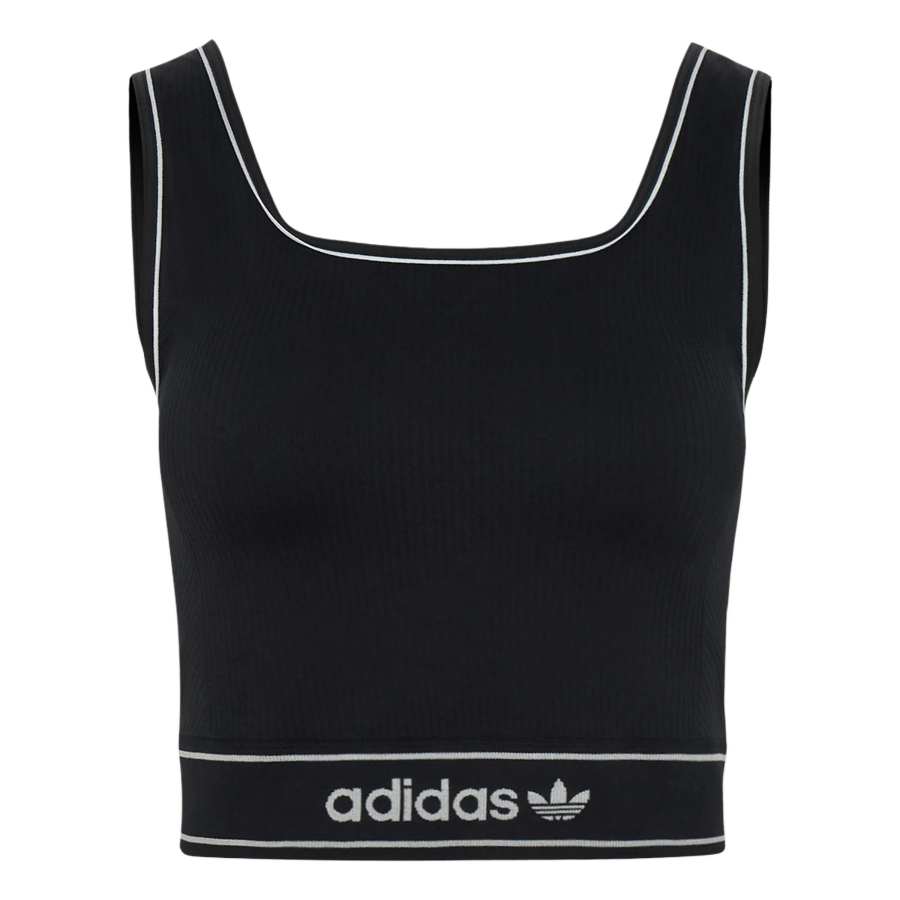 Adidas Originals Top Sleeveless Sports Shirts Women's Black Square Collar Moderate