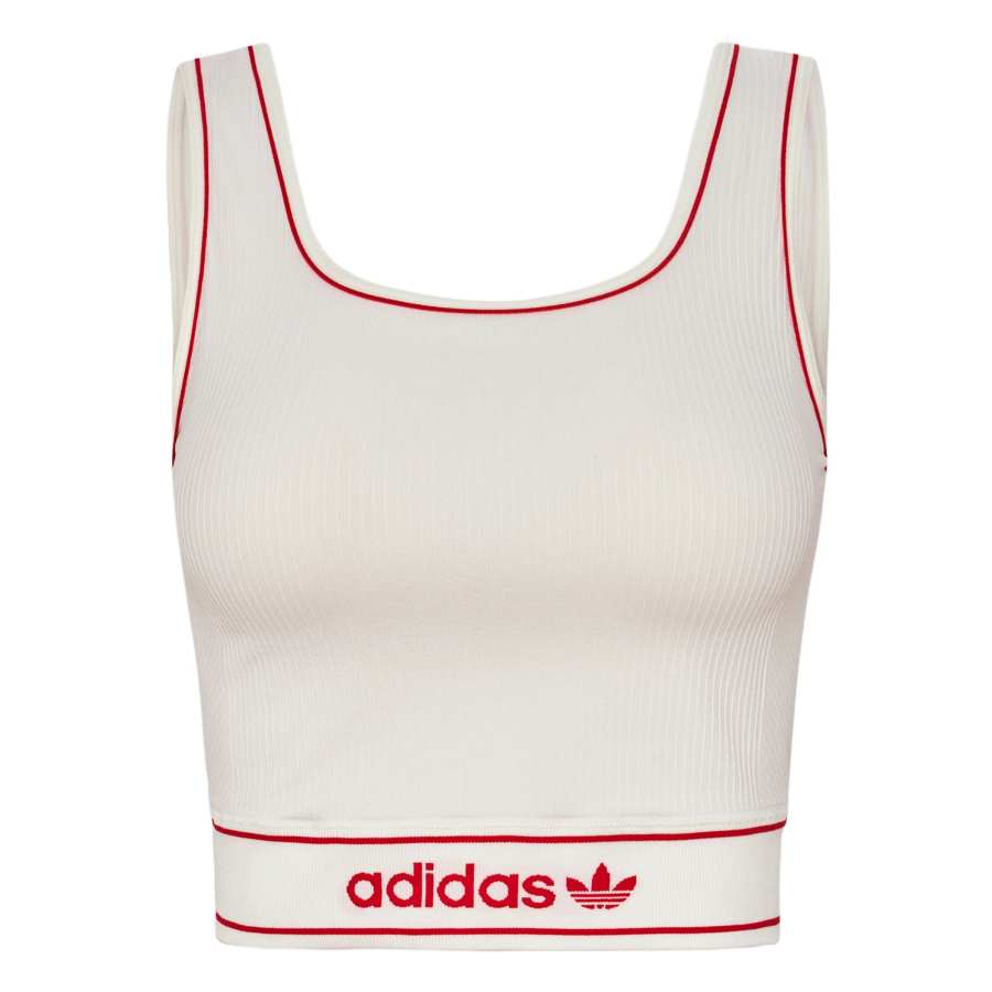 Adidas Originals Top Sleeveless Sports Shirts Women's White/Black Square Collar Moderate