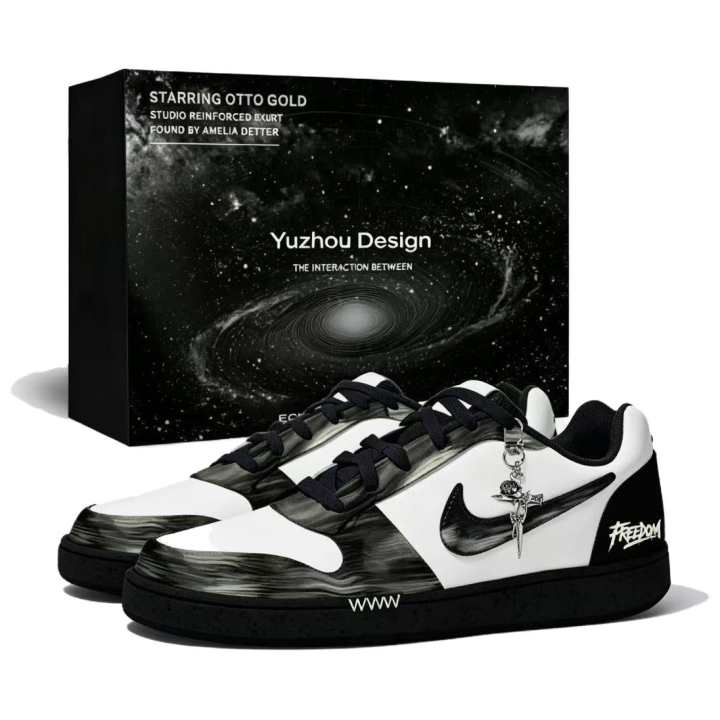 Nike Nike Dunk Skateboard Shoes Men's Low Top Black White Gray Color Block