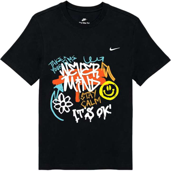 Nike Nike Sportswear T Shirts Unisex Black Crew Neck Moderate Straight Fit