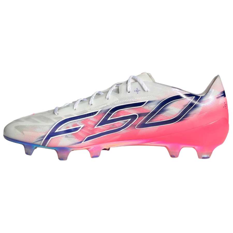 Adidas Adidas F50 Soccer Shoes Unisex White/Solar Purple/Swirl Neon Red