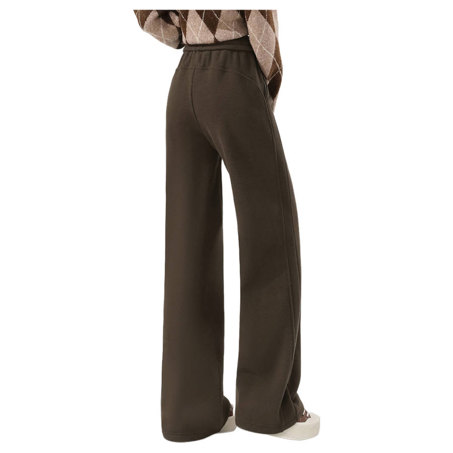MINISO Casual Pants Women's Thickened And Fleece Lined Wide Leg Pants