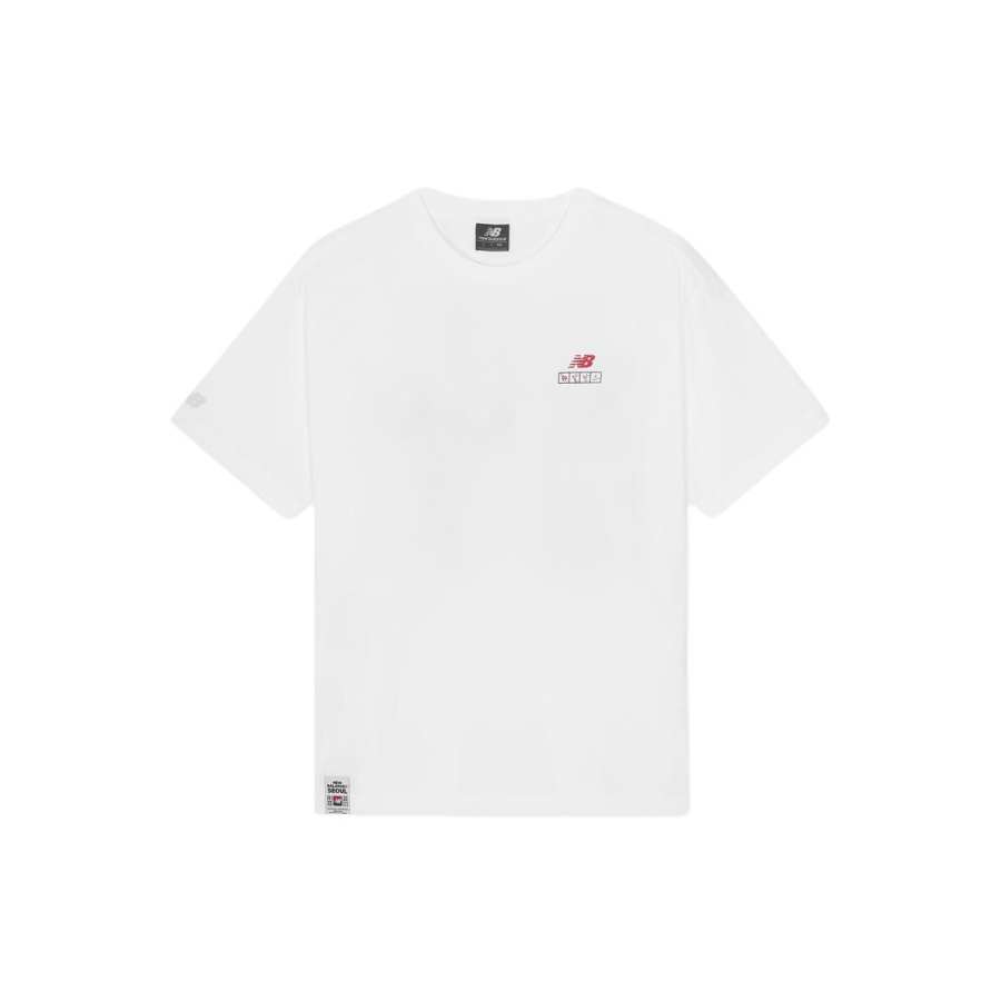 New Balance New Balance Quick Dry T Shirts Unisex White Crew Neck Moderate