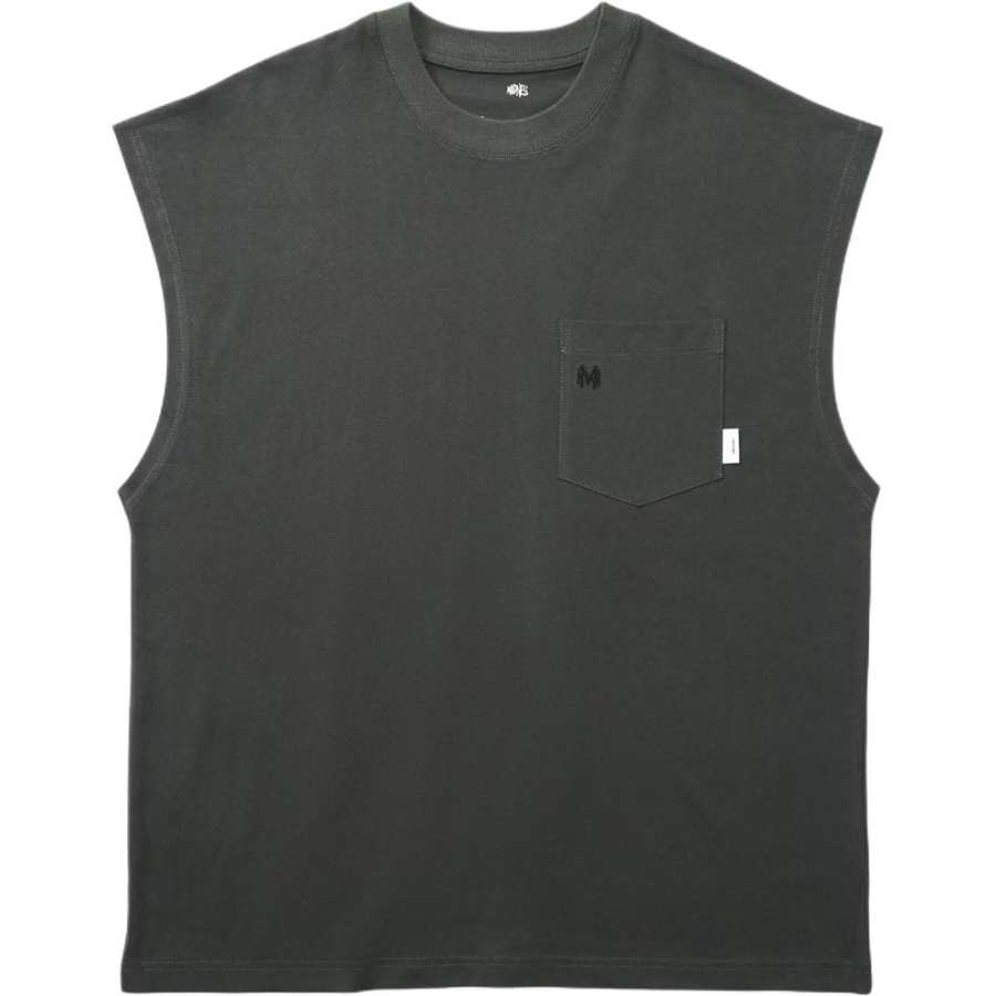 MADNESS Tank Tops Unisex Charcoal Gray Crew Neck Moderate Straight Fit