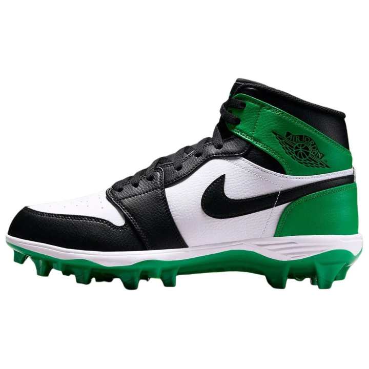 Jordan Jordan Air Jordan 1 Soccer Shoes Men's Mid Top White Black Green