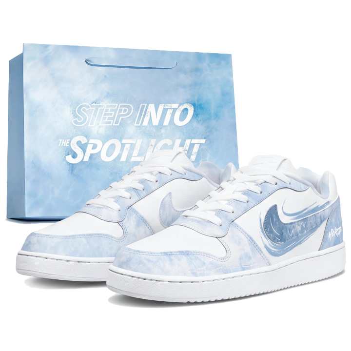 Nike Nike EBERNON Skateboard Shoes Unisex Low Top Blue/White