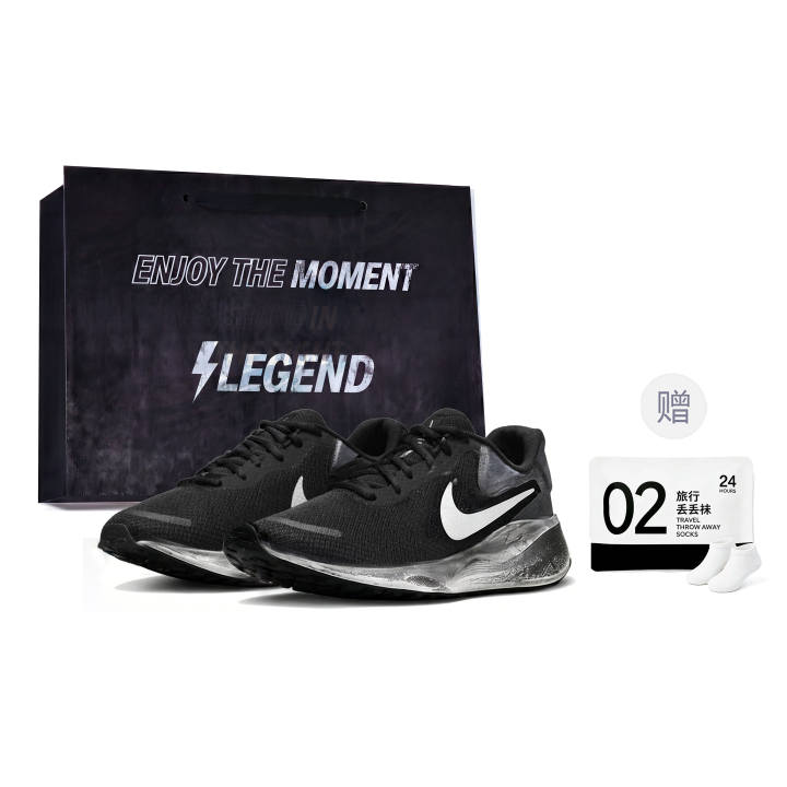 Nike Nike REVOLUTION 7 Running Shoes Unisex Low Top Black/White/Silver