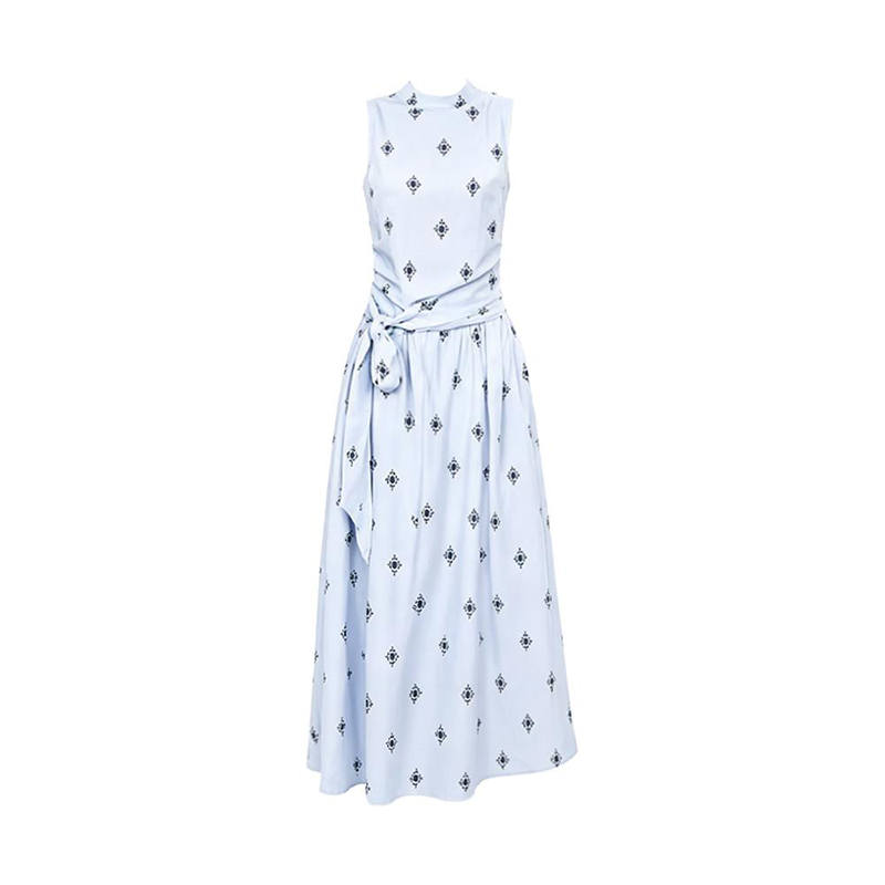 MARIE·COCO Sleeveless Dresses Women's Dress Crew Neck Moderate Long Skirt A Line Skirt