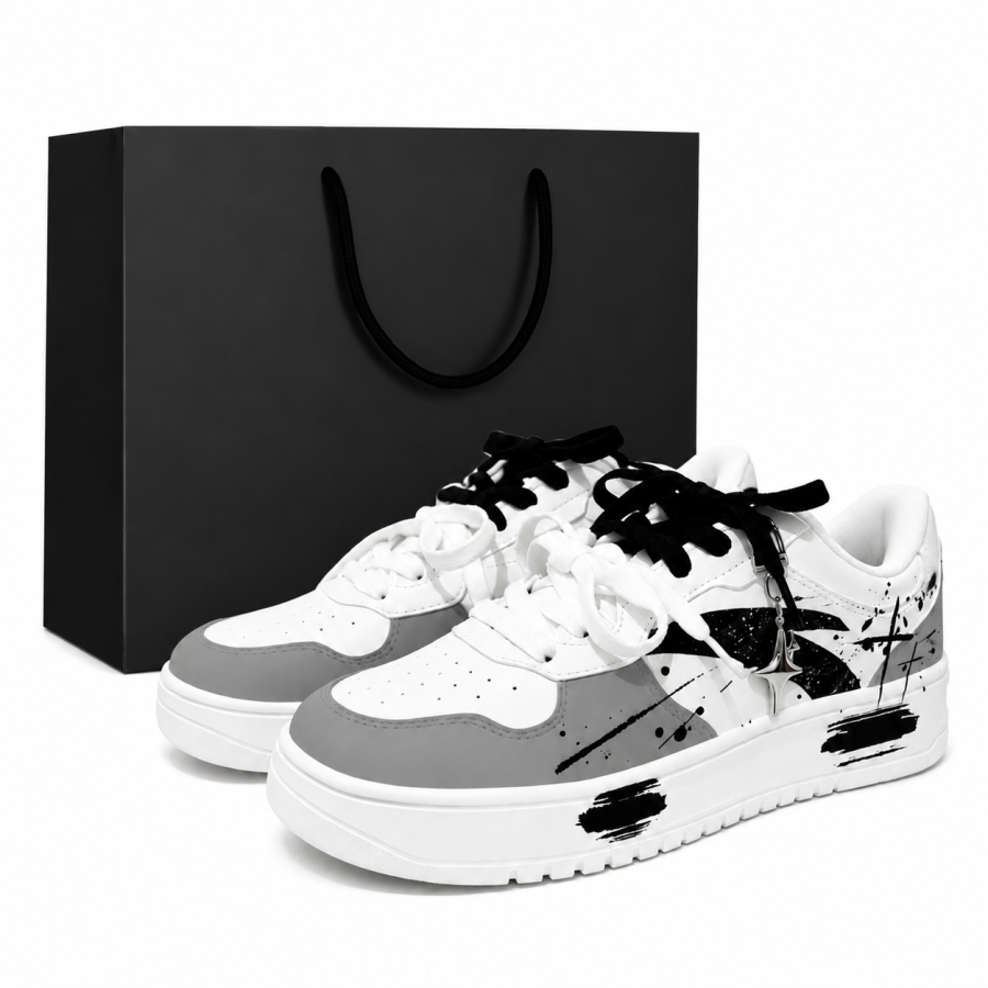 ANTA Easy Skateboard Shoes Men's Low Top White/Black