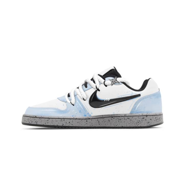 Nike Nike EBERNON Skateboard Shoes Men's Low Top White Blue Black Gray Ink Splatter Color Block
