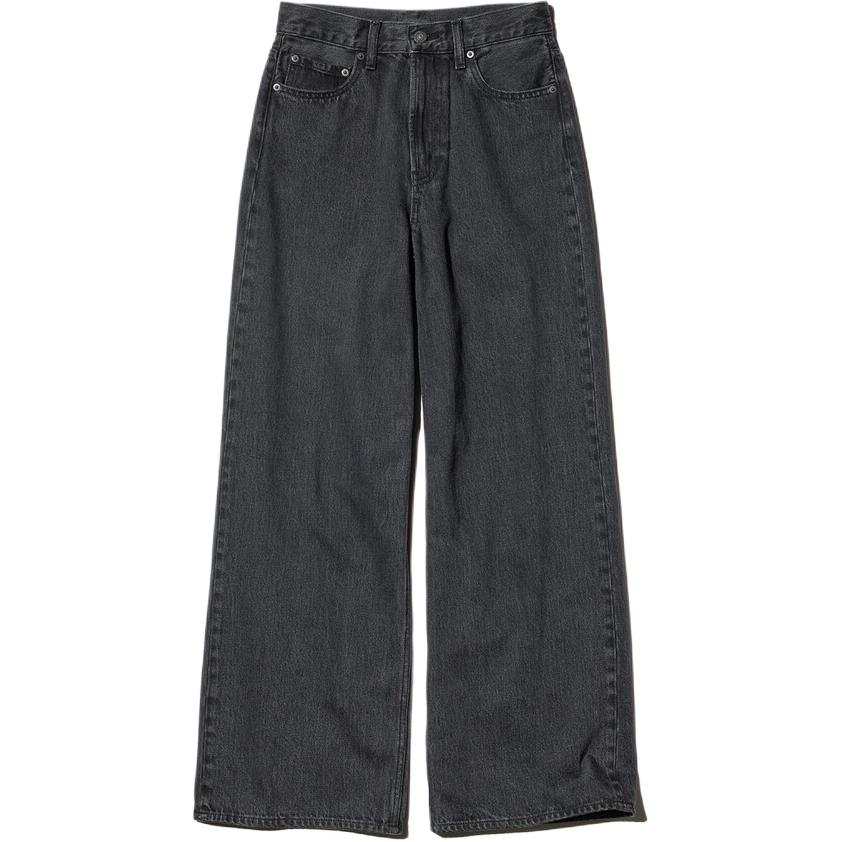 UNIQLO SS26 Jeans Women's Dark Gray Moderate Straight Fit Pants
