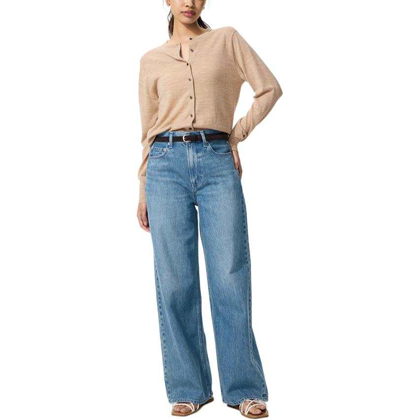 UNIQLO SS26 Jeans Women's Royal Blue Moderate Straight Fit Pants