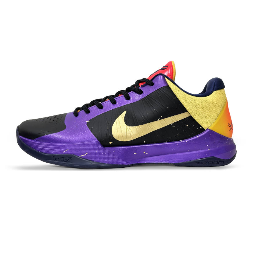 Nike Nike Zoom Kobe 5 Basketball Shoes Unisex Low Top Purple/Yellow