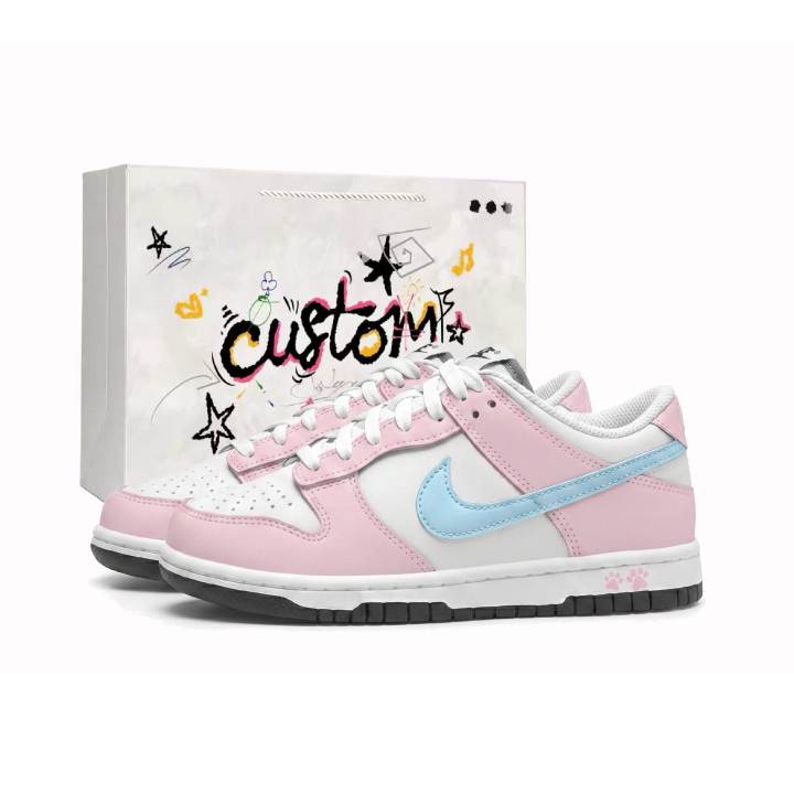 Nike Nike Dunk Skateboard Shoes Unisex Low Top Pink/Blue