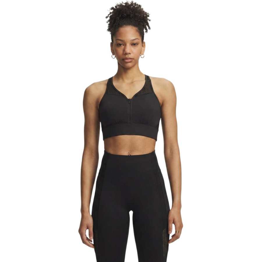 Under Armour Vanish Elite Sleeveless Sports Shirts Women's Deep Black 008 V Neck Moderate