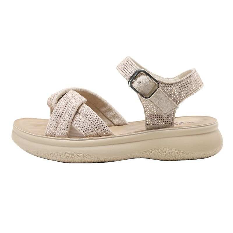 WARRIOR WARRIOR Beach Sandals Women's Black/Beige/Apricot