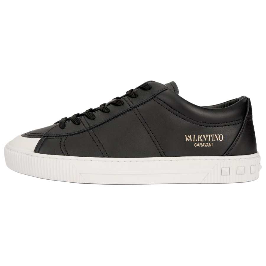 Valentino Cityplanet Cow Leather Low top Stylish Skateboarding Shoes Men's Black
