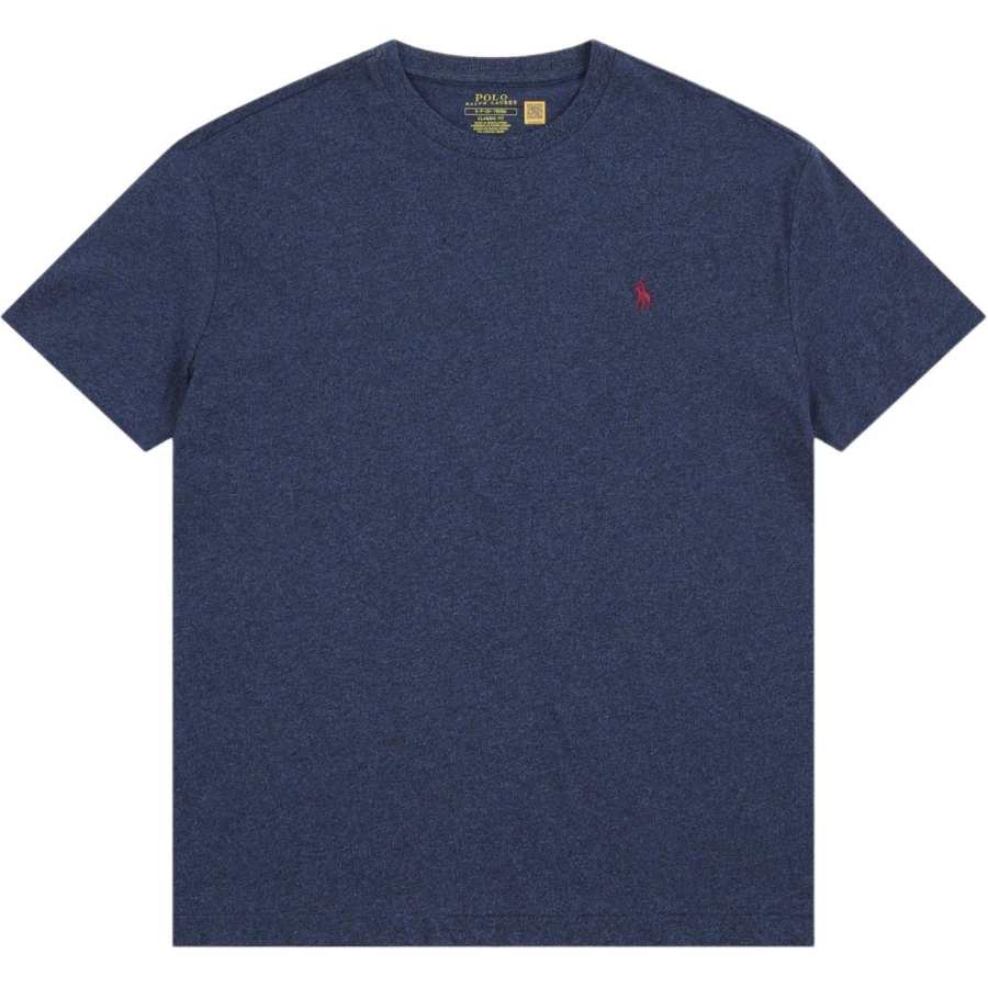 Polo Ralph Lauren T Shirts Men's Dark Gray Blue Crew Neck Moderate Straight Fit