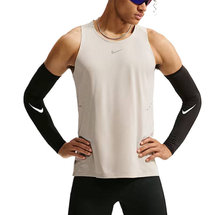 Nike Nike Running Tank Tops Men's Cream II/Sail White Crew Neck Moderate