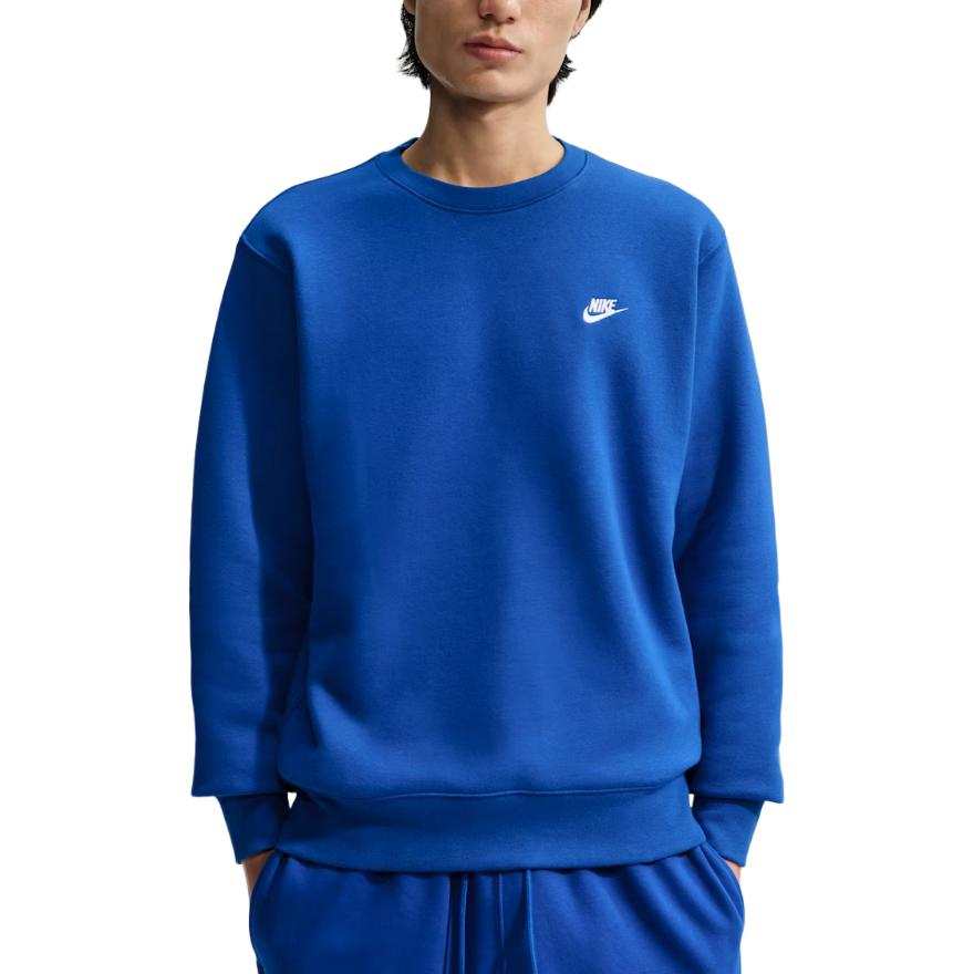 Nike Nike Club Sweatshirts Men's Royal Blue Crew Neck Moderate