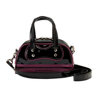 Onitsuka Tiger Synthetic Leather Shoulder Bag, Crossbody Bag, Handbag Women's Black