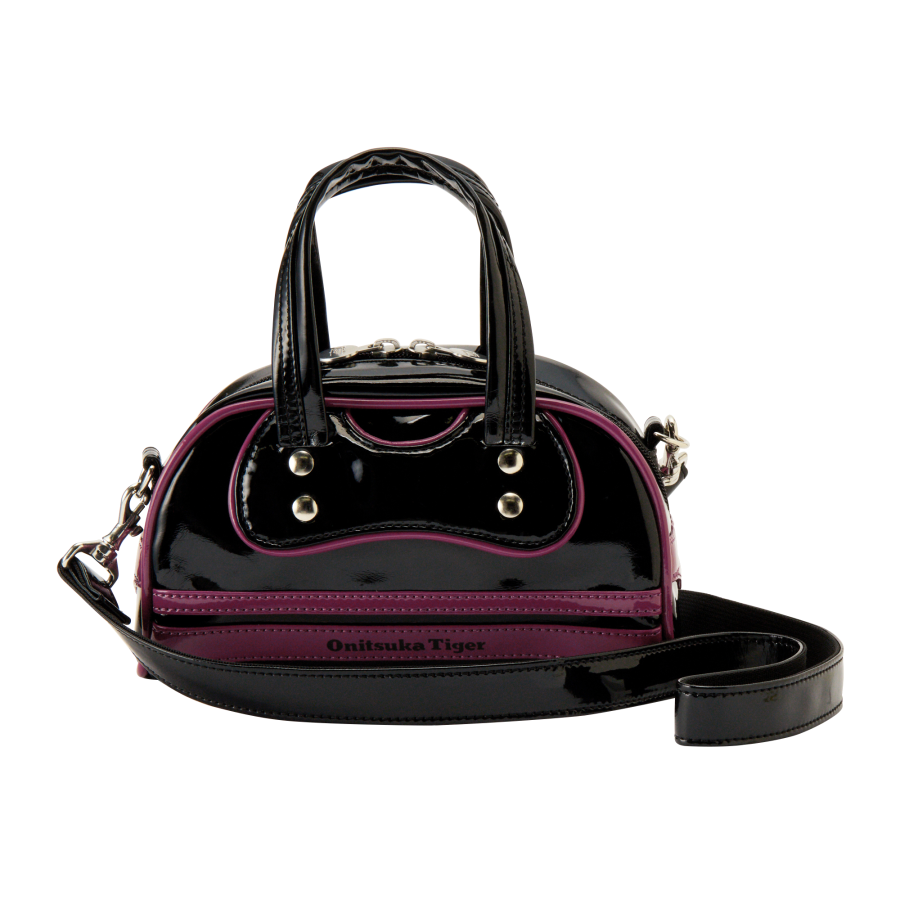 Onitsuka Tiger Synthetic Leather Shoulder Bag, Crossbody Bag, Handbag Women's Black