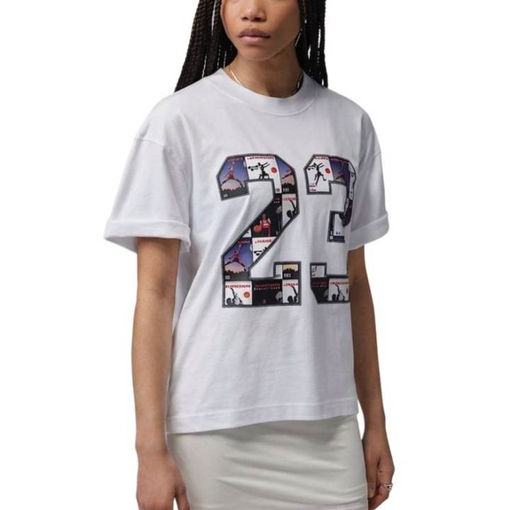 Jordan Jordan T Shirts Women's White Crew Neck Moderate