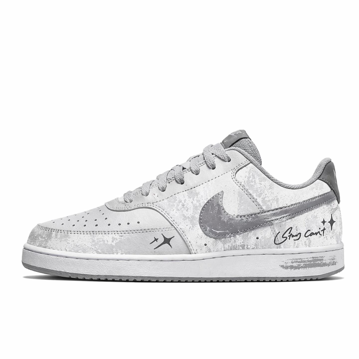 Nike Nike Court Vision Skateboard Shoes Men's Low Top Gray/White