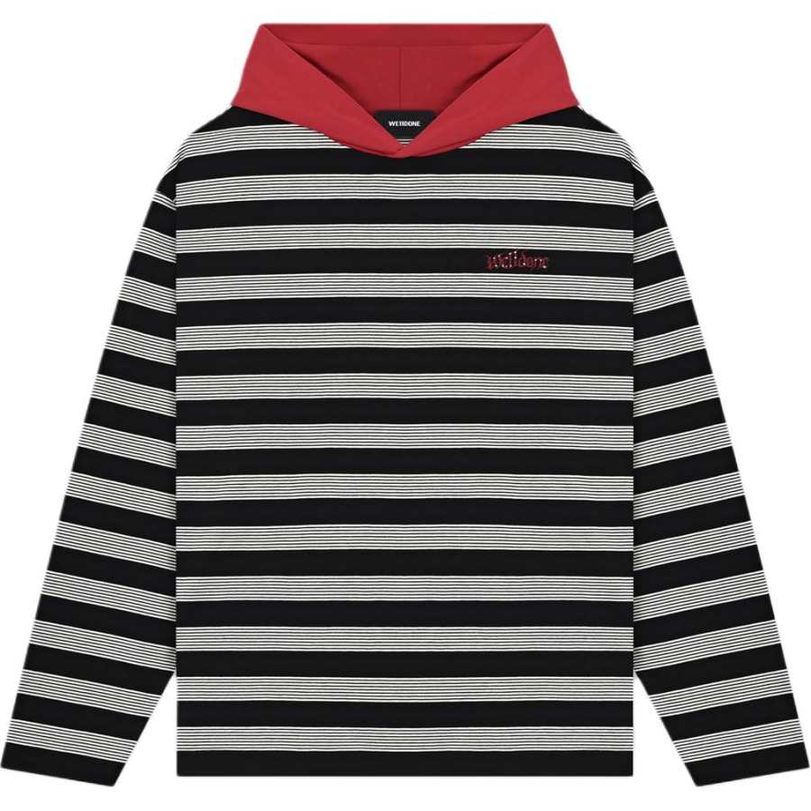 WE11DONE Sweatshirts Unisex Black Hooded Non Detachable Moderate