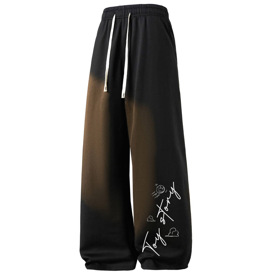 Disney Knitted Sweatpants Unisex Thin Straight Fit Pants