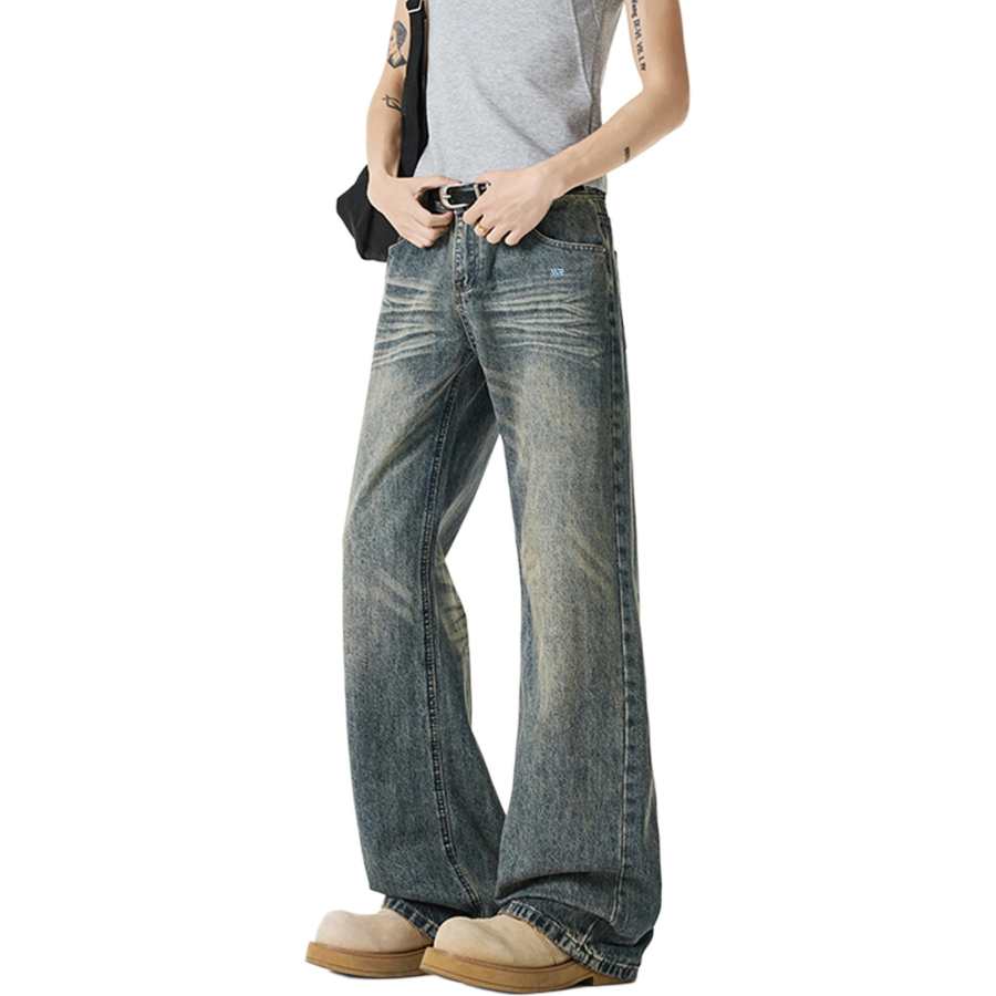 WARRIOR WARRIOR Jeans Unisex Blue DIY Badge Thin Other