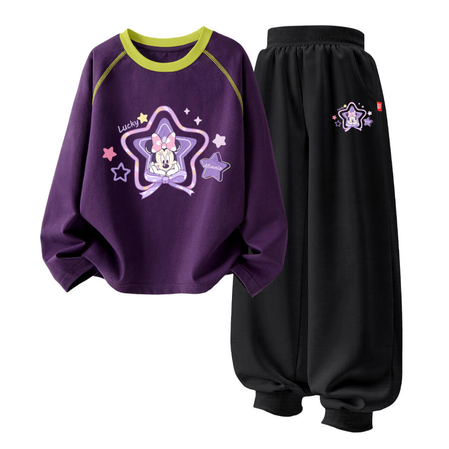 Disney Kids Casual Sportswear Crew Neck Thin Stretch Breathable