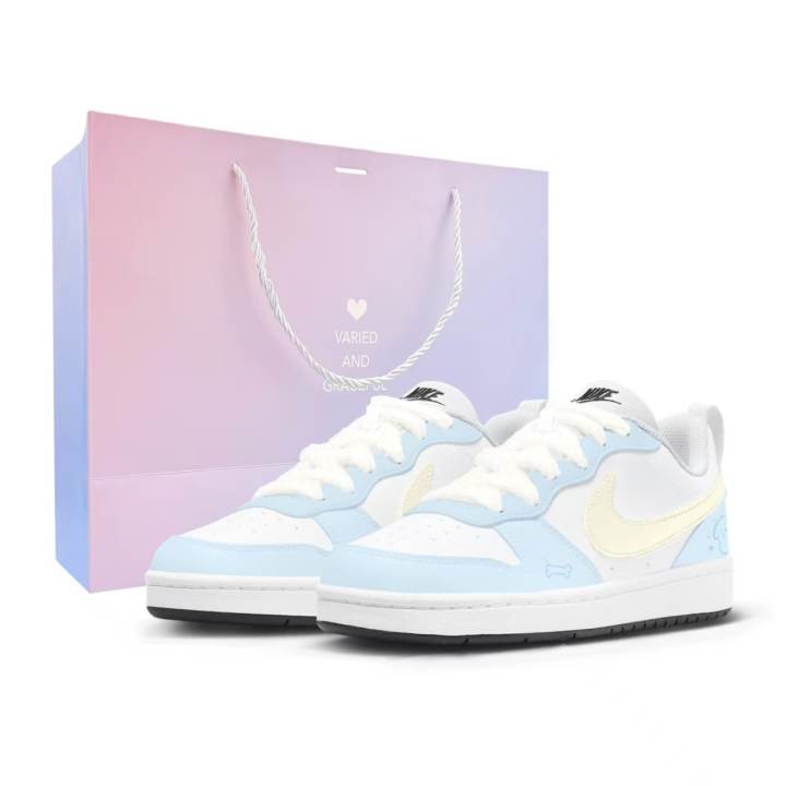 Nike Nike Court Borough Skateboard Shoes Unisex Low Top Blue