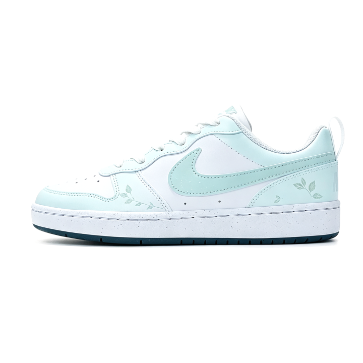 Nike Nike Court Borough Skateboard Shoes Unisex Low Top White Light Green Color Block