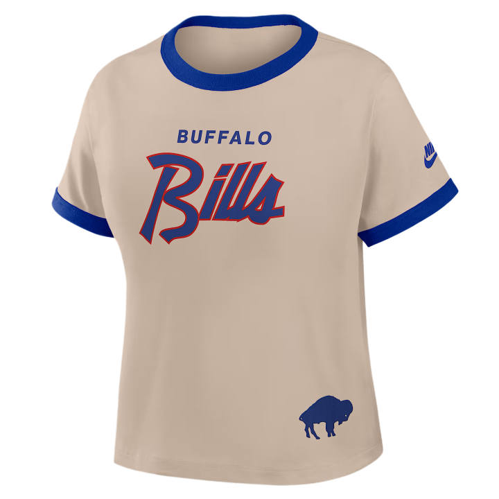 Nike Nike NFL T Shirts Women's Royal Cream Crew Neck Moderate